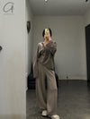 SWAYING 24 Autumn and Winter One-piece wool cardigan SW-SW24AW1T34-QZ Light brown SW-SW24AW1T32